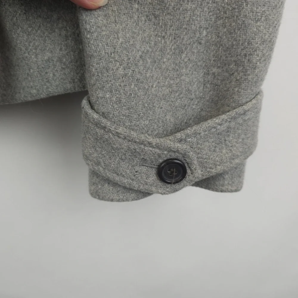 J.Crew Womens 8 Stadium Cloth Gray Wool Coat Nello Gori Jacket Quiet Luxury City - Picture 12 of 16